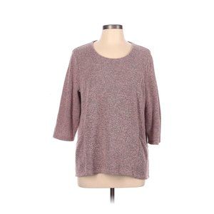 Chico's Pink Black Large Women's Pullover Soft Sweater Top